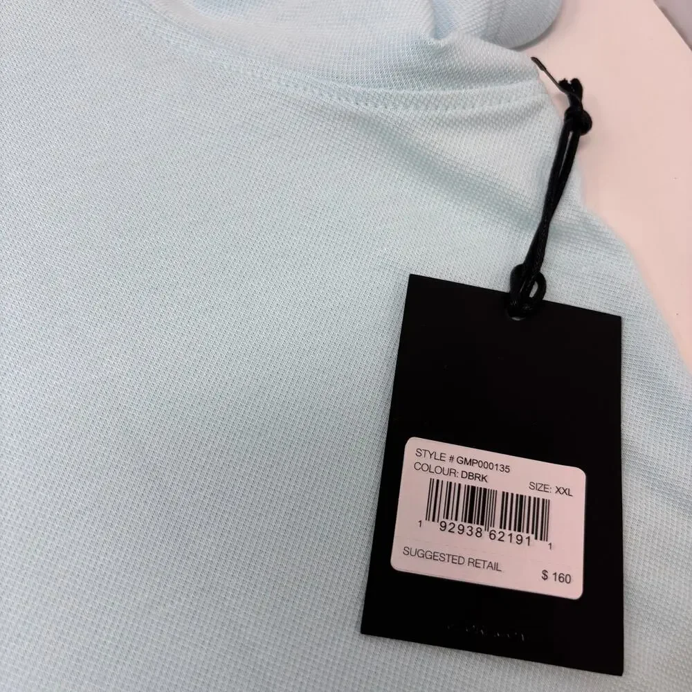 G/Fore Mens 2XL Light Blue Cotton Blend Polo‎ Shirt NWT